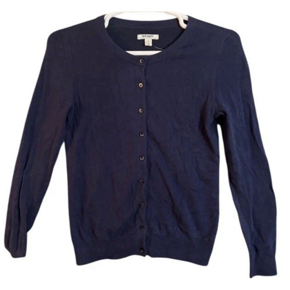 Old Navy Buttondown Navy Blue Cardigan Sweater XL Tall NWT